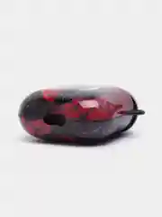 Алый чехол с рисунком на AirPods 1 и AirPods 2 с карабином