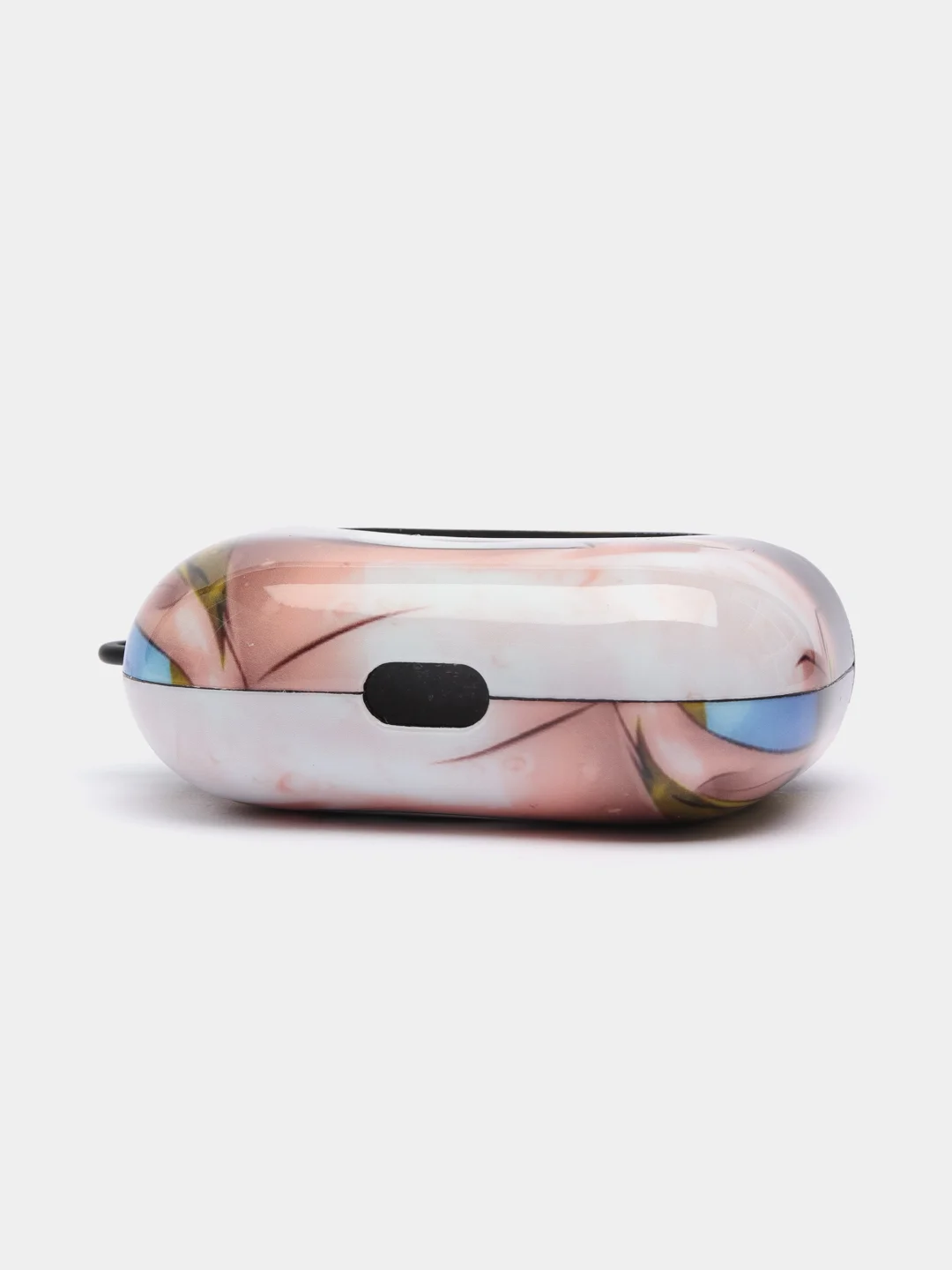 Светло-жёлтый чехол с рисунком на AirPods Pro, с карабином