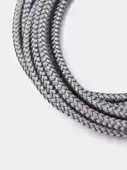 Серый кабель Lightning для iPhone в прочной плетенной оплетке