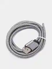 Серый кабель Lightning для iPhone в прочной плетенной оплетке