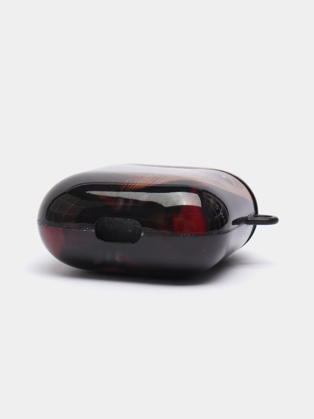 Терракотовый чехол с рисунком на AirPods 1 и AirPods 2 с карабином