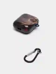 Терракотовый чехол с рисунком на AirPods 1 и AirPods 2 с карабином