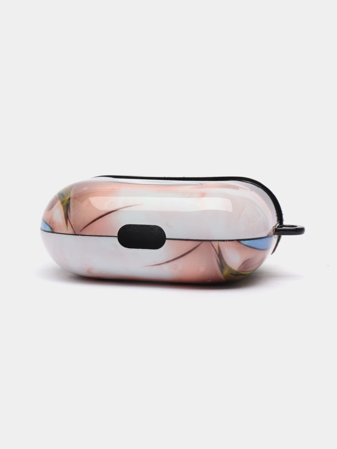 Светло-жёлтый чехол с рисунком на Airpods 3, с карабином