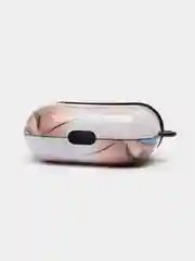 Светло-жёлтый чехол с рисунком на Airpods 3, с карабином