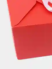 Красный коробка подарочная для подарка "Квадратная однотонная", складная, 3 размера