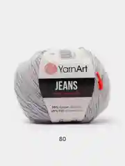 Серебряный пряжа YarnArt Jeans, 55% Хлопок, 45% Акрил, 50 г, 160 м  (часть1) Ярн Арт Джинс