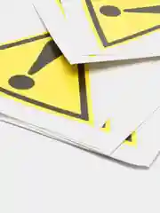 Желтый набор наклеек предупреждающих для организаций