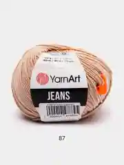 Бежевый меланж пряжа YarnArt Jeans, 55% Хлопок, 45% Акрил, 50 г, 160 м  (часть1) Ярн Арт Джинс