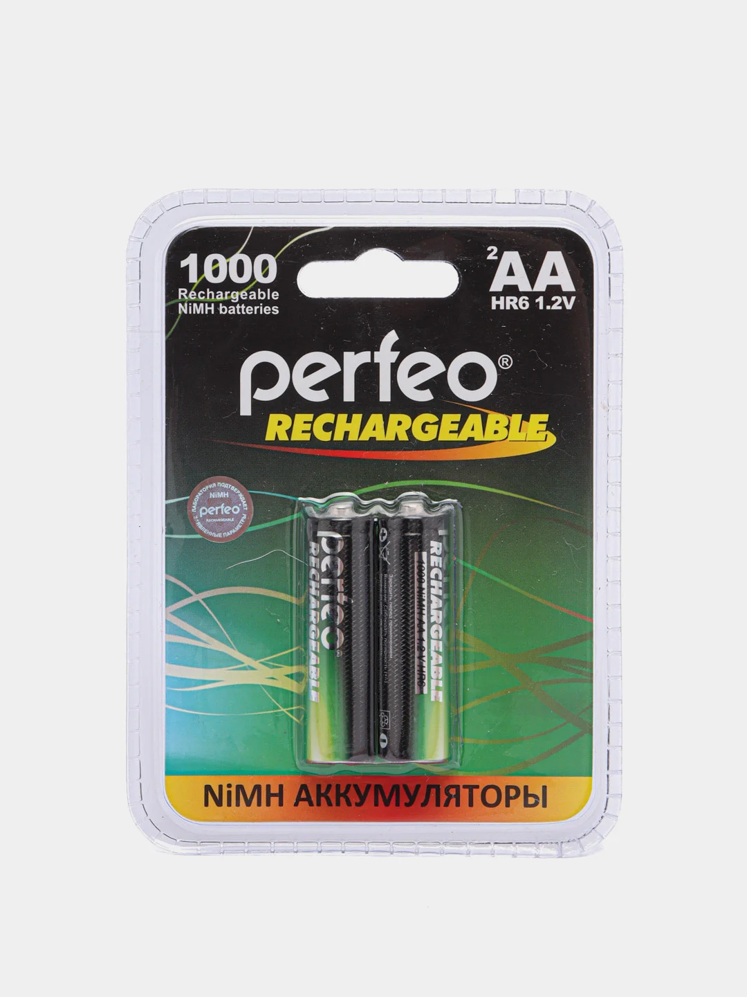 Батарейки аккумуляторные Perfeo пальчиковые, Аккумуляторы АА / HR6, 2 штуки