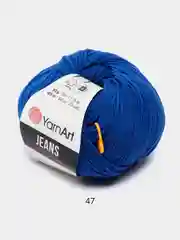 Темно-синий пряжа YarnArt Jeans, 55% Хлопок, 45% Акрил, 50 г, 160 м  (часть1) Ярн Арт Джинс
