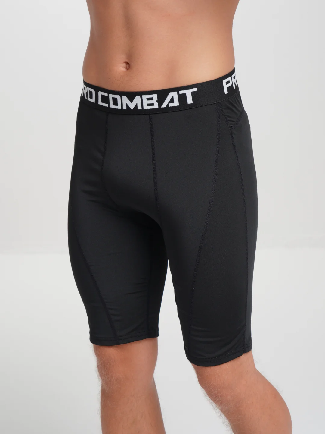 Черный спортивные мужские шорты тайтсы Pro Combat, компрессионные