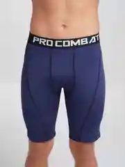 Темно-синий спортивные мужские шорты тайтсы Pro Combat, компрессионные