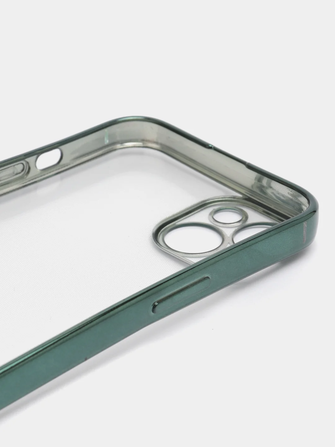 Зеленый чехол прозрачный силиконовый для iPhone XR, 11, 11 Pro, 12 mini, 12, 12 Pro