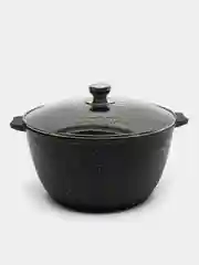 Кастрюля 10л, Мечта, толстостенная, с крышкой, покрытие Granit black,