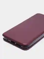 Багровый чехол книжка Xiaomi POCO F3, POCO M3, POCO X3 NFC, POCO X3 PRO с функцией подставки