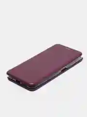 Багровый чехол книжка Xiaomi POCO F3, POCO M3, POCO X3 NFC, POCO X3 PRO с функцией подставки