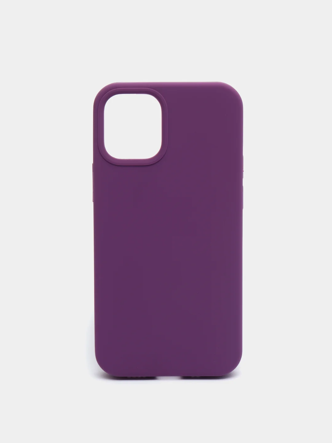 Фиолетовый чехол на iPhone X, XS, XR, 7, 8, se, 12, 12 Pro, Mini, Max silicone case, закрытый низ, бархат внутри