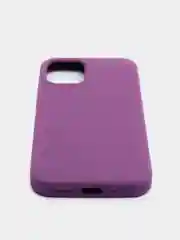 Фиолетовый чехол на iPhone X, XS, XR, 7, 8, se, 12, 12 Pro, Mini, Max silicone case, закрытый низ, бархат внутри