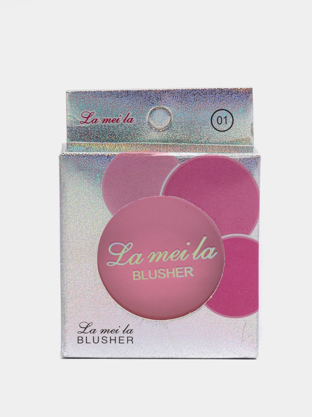 Розовый румяна для лица Lamelia