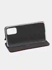 Багровый чехол книжка Xiaomi POCO F3, POCO M3, POCO X3 NFC, POCO X3 PRO с функцией подставки