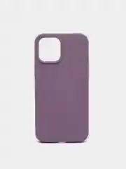 Пурпурный чехол на iPhone X, XS, XR, 7, 8, se, 12, 12 Pro, Mini, Max silicone case, закрытый низ, бархат внутри