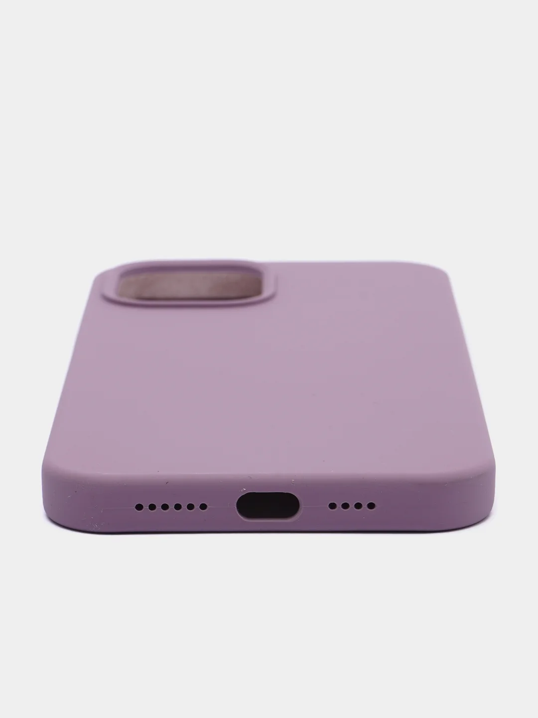 Пурпурный чехол на iPhone X, XS, XR, 7, 8, se, 12, 12 Pro, Mini, Max silicone case, закрытый низ, бархат внутри