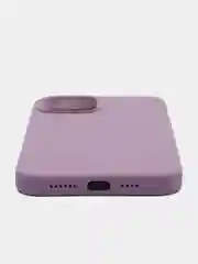 Пурпурный чехол на iPhone X, XS, XR, 7, 8, se, 12, 12 Pro, Mini, Max silicone case, закрытый низ, бархат внутри