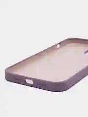 Пурпурный чехол на iPhone X, XS, XR, 7, 8, se, 12, 12 Pro, Mini, Max silicone case, закрытый низ, бархат внутри