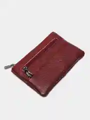 Багровый кошелек кожаный