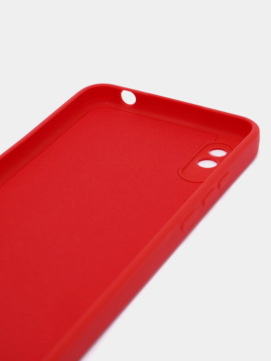 Красный чехол для Xiaomi Redmi 9A/9/9C/9T/NOTE 10 PRO/NOTE 9 силиконовый (Борта чехла прямые NEW)