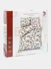 Белый комплект постельного белья, хлопок, 2-спальный, 1.5-спальный, евро
