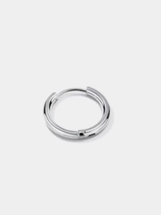 Серьга-кольцо из медицинской стали, мужская, 8 мм, 12 мм, 14 мм, 1 штука