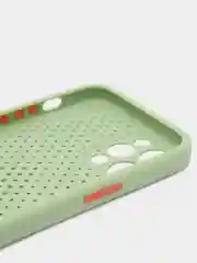 Оливковый чехол силиконовый с перфорацией для Айфон  iPhone 11 /11 Pro / 11 Pro Max / 12