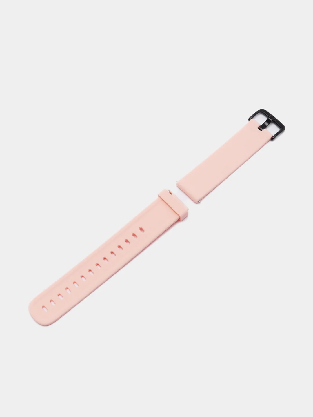 Розовый силиконовый ремешок для Xiaomi Amazfit Bip/ Samsung/Huawei, 20 мм, с кнопкой Универсальный