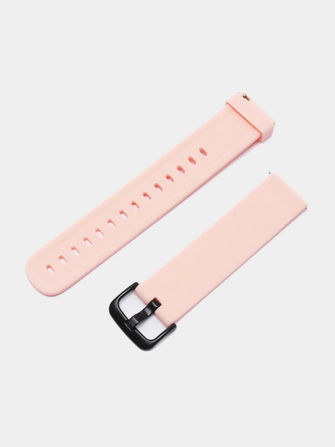 Розовый силиконовый ремешок для Xiaomi Amazfit Bip/ Samsung/Huawei, 20 мм, с кнопкой Универсальный