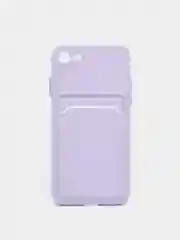 Лавандовый чехол для iPhone 11, 12, 13, Pro, Max, 7, 8, Plus, с карманом для карт, защита камеры