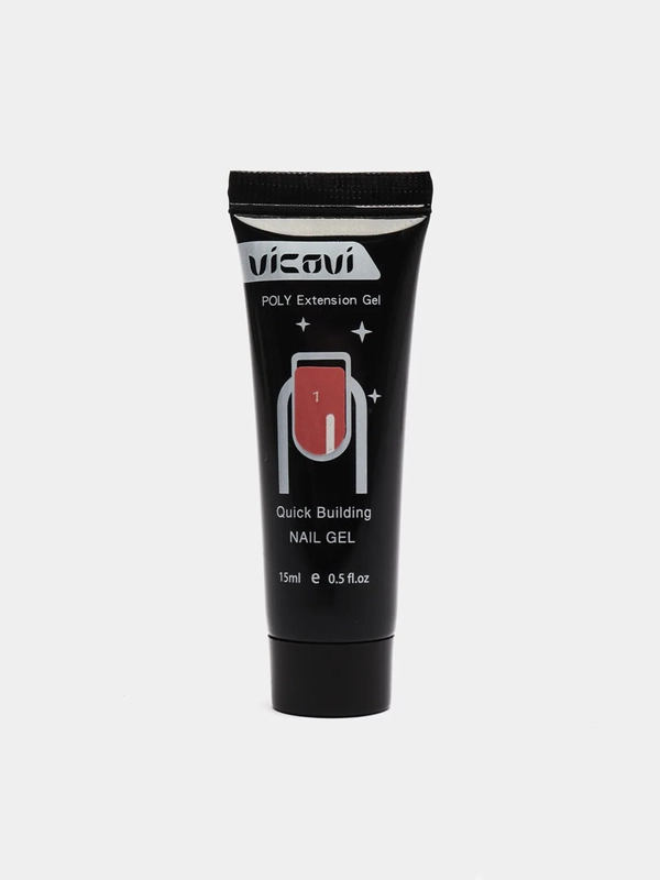 Акригель "VICOVI" для наращивания ногтей, полигель для маникюра и педикюра, гель 15 мл