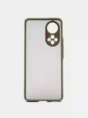 Лесной зеленый чехол Huawei Honor 50, Хуавей Хонор 50 пластиковый матовый с цветными кнопками