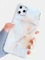 Серебряный чехол для Apple iPhone 7 / 8 с мраморным рисунком