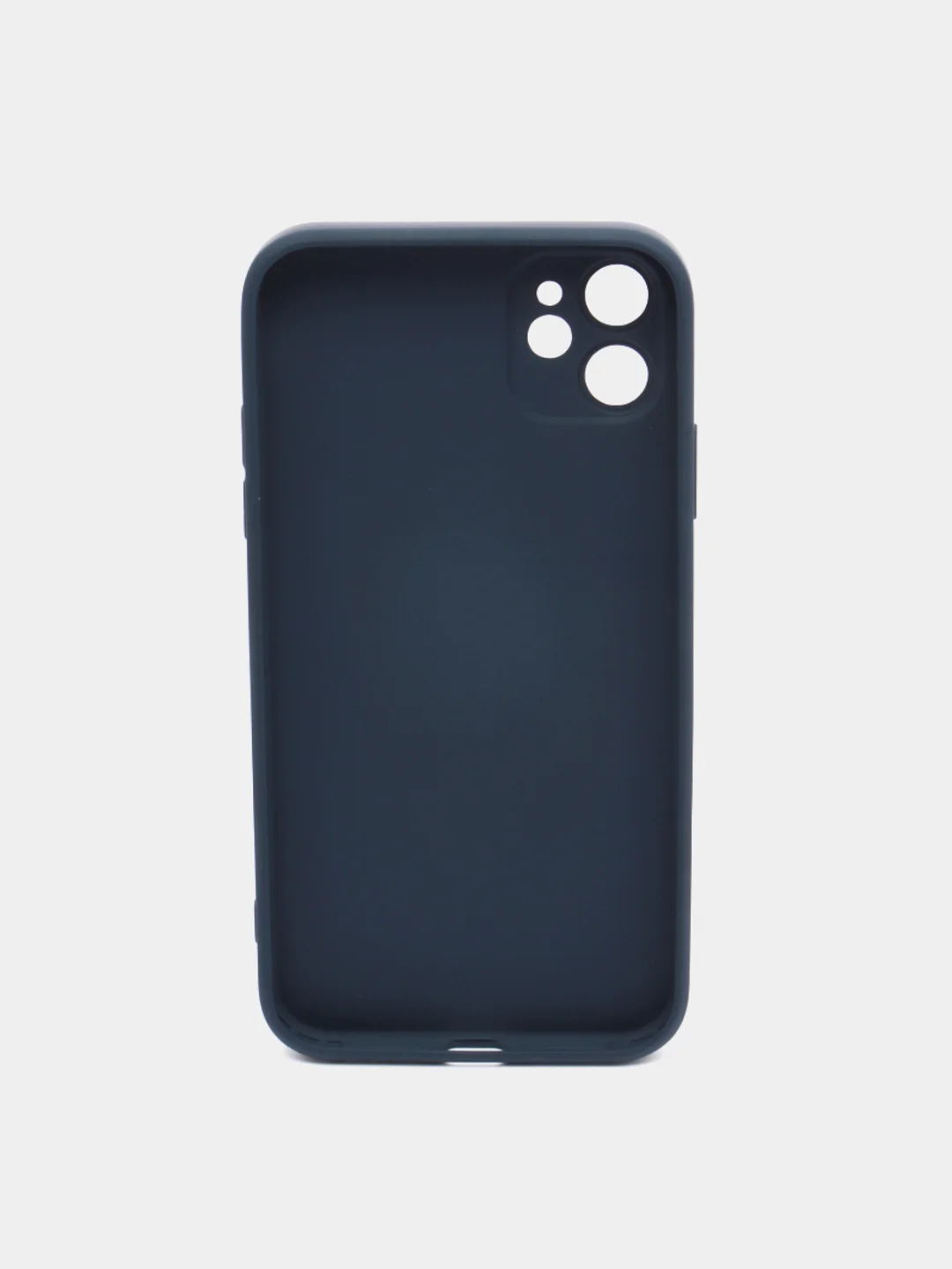 Темно-синий чехол силиконовый со стеклянной панелью для Apple iPhone 11 (Айфон 11)