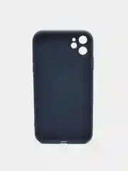 Темно-синий чехол силиконовый со стеклянной панелью для Apple iPhone 11 (Айфон 11)