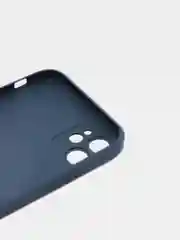 Темно-синий чехол силиконовый со стеклянной панелью для Apple iPhone 11 (Айфон 11)