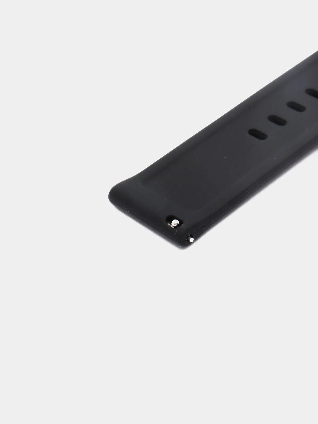 Черный силиконовый ремешок для Xiaomi Amazfit Bip/ Samsung/Huawei, 20 мм, с кнопкой Универсальный