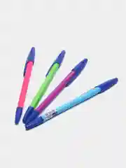 Ручка шариковая R-301 Neon Stick 0.7, цвет чернил синий, 4 штуки
