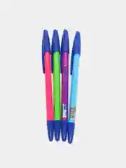 Ручка шариковая R-301 Neon Stick 0.7, цвет чернил синий, 4 штуки