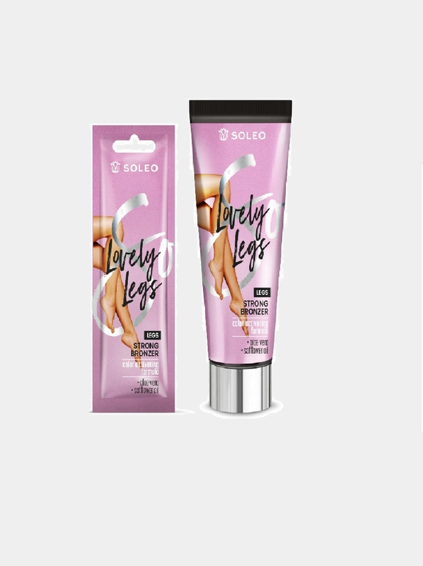 Крем для загара ног с бронзаторами НОГИ Soleo Lovely Legs 10 мл и 135 мл