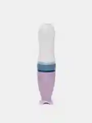 Розовый бутылочка детская для кормления, силиконовая, с ложкой