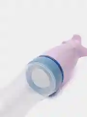 Розовый бутылочка детская для кормления, силиконовая, с ложкой