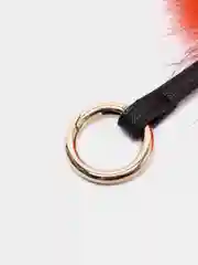 Красный брелок меховой "Сова"
