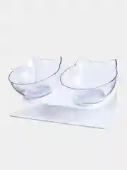 Белый миска для кошек и собак, двойная, с наклоном, 6 цветов